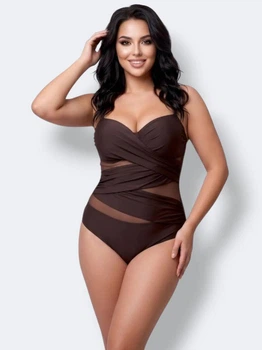Женский цельный купальник Fuba 2105-1 коричневый 54 (3XL)