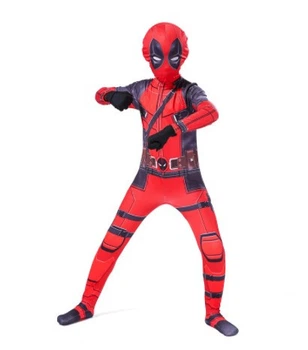 Костюм Дедпула дорослий карнавальний Deadpool для косплею (комбінезон + маска), розмір 180 см