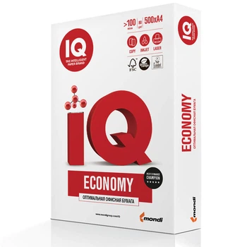 Папір А4 IQ Ekonomy 80г/м.кв. 500аркушів
