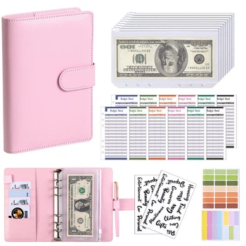 Блокнот органайзер для купюр Budget Planner рожевий блокнот для грошей