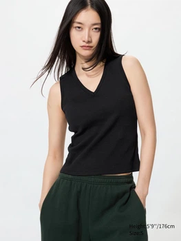 Майка женская Uniqlo 731719491 L Черная (1162746411)