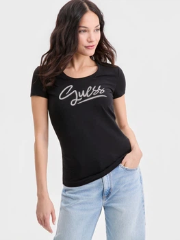 Футболка хлопковая женская Guess 275548336 XL Черная (1162709564)