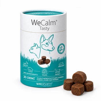 Кормовая добавка WeCalm® Tasty для собак и кошек, 30 мягких пастилок по 3 г, WePharm, (5600757920955)