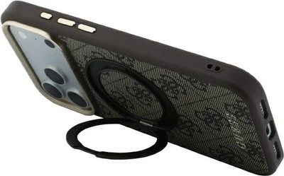 Чохол для смартфона Guess Ring Stand 360 4G Classic Logo MagSafe для Apple iPhone 18 Pro / Apple iPhone 17 Pro Brown (3666339654580)