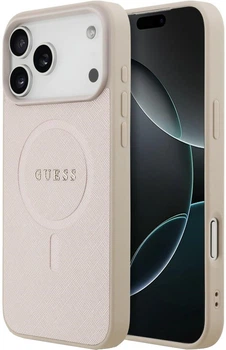 Чохол для смартфона Guess Saffiano Classic Logo MagSafe для Apple iPhone 18 Pro Max / Apple iPhone 17 Pro Max Pink (3666339682514)