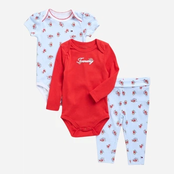 Детский комплект (боди 2 шт + штанишки) для девочки Tommy Hilfiger 936941469 62 см Красный/Голубой (1159854602)