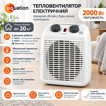 Тепловентилятор Equation 2000 Вт