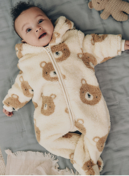 Комбінезон флісовий з капюшоном для малюка Neutral Bear 68 см (3-6 місяців), 1 шт (беж)