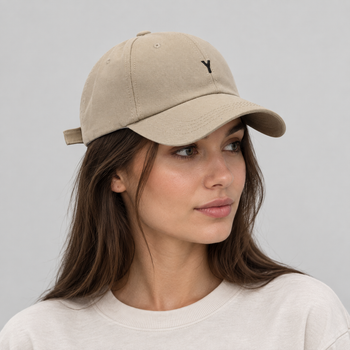 Бейсболка з написом "Y" one size бежевий (2r024)