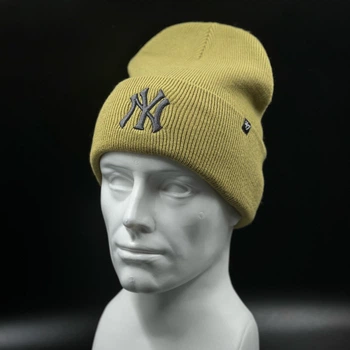 Зимняя шапка хаки 47 brand New York Yankees B-HYMKR17ACE-OG