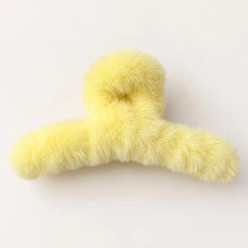 Заколка пушистая Краб для волос Yellow (F39325981)