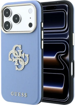 Чохол для смартфона Guess Smooth & Big Strass Logo для Apple iPhone 18 Pro / Apple iPhone 17 Pro Blue (3666339654306)