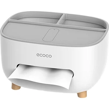 Коробка для салфеток Ecoco, держатель для салфеток для гостиной, стильная настольная коробка для хранения пульта дистанционного управления, диспенсер для бумажных полотенец E2009 синий