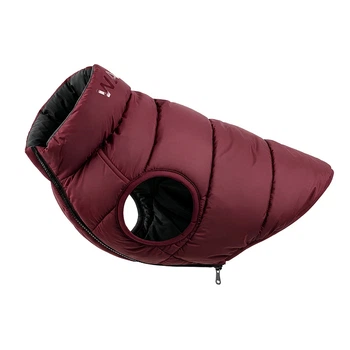 Курточка для собак WAUDOG Re-clothes двусторонняя, M45, A 42-45, B 62-64, C 35-38, бордовый 191322