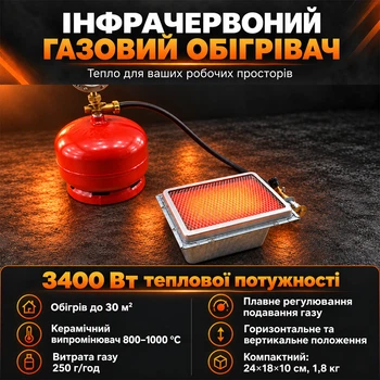 Газовая горелка инфракрасный керамический обогреватель MIR 3,4 кВт