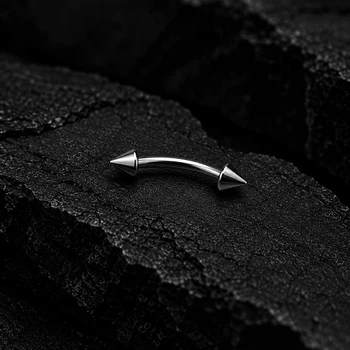Титановая серьга микробанан Asteel конус 3 мм длина 8 мм