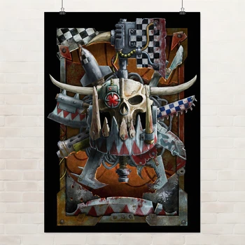 Постер Вархаммер 40000, Орки, Warhammer 40000, Orks, Waaagh!, A2 60×43 см (id1308)