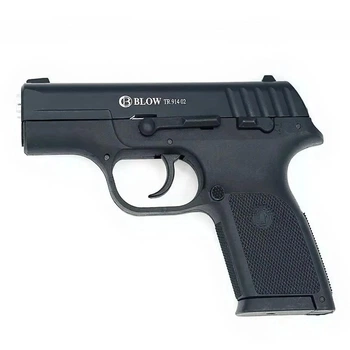 Сигнально-стартовый пистолет BLOW TR-91402 AVTO, 14+1/9 mm (Black/Black Grips) add 1 magazine.