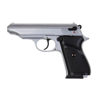 Сигнально-стартовый пистолет SUR 2608, 7+1/9 mm (Matte Chrome Plating) add 1 magazine.
