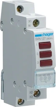 Lampka sygnalizacyjna potrójna Hager LED 230 V Czerwona (3250615721716)