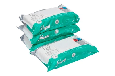 Вологі рушники "ТМ SLEEPY".сухий душ Body Cleaning с клапаном (50шт) (120809)