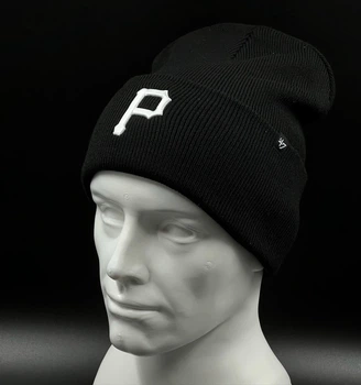 Зимняя черная шапка 47 Brand Pittsburgh Pirates MLB B-HYMKR20ACE-BKC