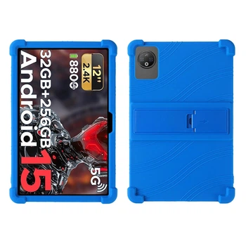 Детский чехол TPU Wave with Stand для Doogee V Pad с подставкой blue