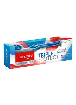 Зубна паста Truesmile Triple Protect з фтором + зубна щітка, 100 мл