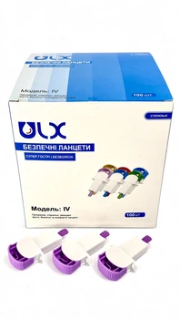 Ланцет безопасный ULX Модель IV 30G/1.5 мм (100 шт) Поток крови - микро
