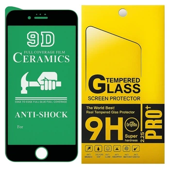 Глянцевая защитная пленка Ceramics для iPhone 6 / 6s с черной рамкой