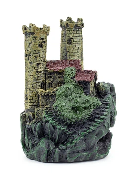 Декорация для аквариума, Happet, сказочный замок, полиэстер, 7.5x7.5x11 см (R012)