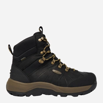 Мужские зимние ботинки с мембраной кожаные Keen Revel IV Mid 1031021 44 (10.5US) 28.5 см Черный/Темно-зеленый (195208764295)