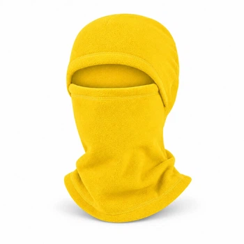 Балаклава флисовая зимняя DM-AA для лыж и сноуборда One Size желтая