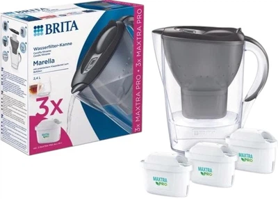 Фільтр-глечик Brita Marella + 3 картриджі Maxtra Pro Сірий (1051471)