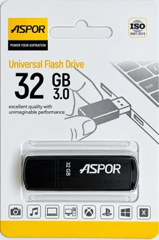 USB флешка Aspor AR121 32 ГБ черный USB 3.0 (985016)