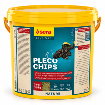 Корм для аквариумных рыб Sera Pleco Chips (чипсы для сомов) - 10л (3.9кг)