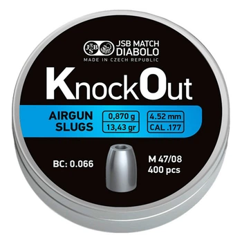 Кулі JSB Diabolo KnockOut Slugs (4.52 мм, 0.87 г, 400 шт.)