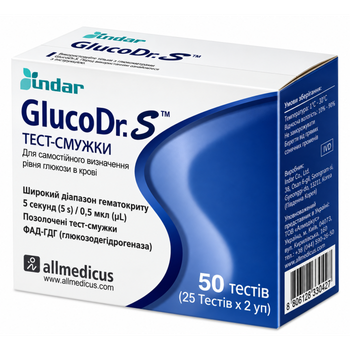 Тест-полоски к глюкометру GlucoDr. S (AGM-513S), 50 шт.