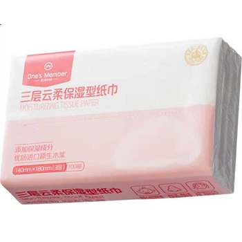 Увлажняющие салфетки One's Member Creamy Soft, трехслойные, 100 листов * 12 упаковок, детские салфетки для ухода за кожей лица.