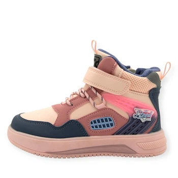 Зимние хайтопы для девочки BBT Kids Розово-синий (t6980 pink-blue (35 (22,5 см))
