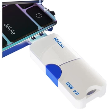 Флеш-накопитель Netac 32 ГБ USB 3.2 U905 с выдвижным креплением и шифрованием.