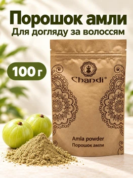 Органический порошок амлы для волос Chandi 100 г (240530695)