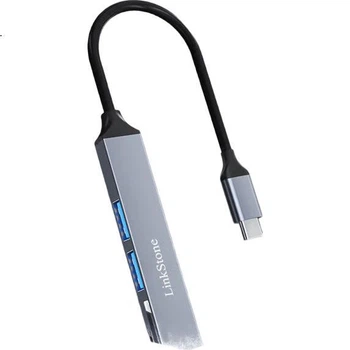 Кардридер LinkStone Type-C, багатофункціональний USB-концентратор для SD-карток, TF-карт пам'яті, високошвидкісний USB-хаб, багатофункціональна док-станція розширення, підходить для камер, телефонів, комп'ютерів, дронів і систем відеоспостереження, C345M