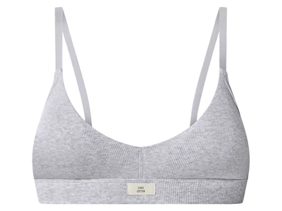 Бюстгальтер без кісточок в рубчик для жінки Esmara LYCRA® 507247 L сірий