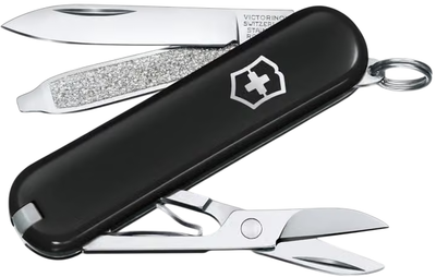 Швейцарський ніж Victorinox Classic SD 7 функцій Чорний (0.6223.3G) (7611160014344)