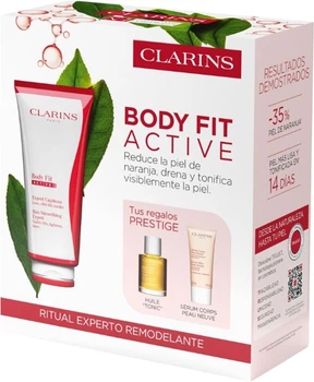 Набір для догляду за тілом Clarins Body Fit Active Крем-гель для моделювання фігури 200 мл + Олія для тіла 30 мл + Сироватка для тіла 30 мл (3666057469831)