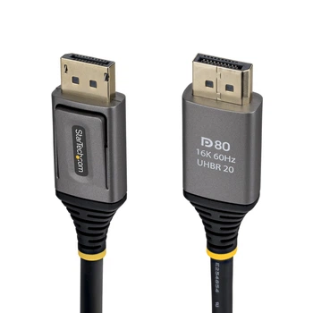 Кабель StarTech DisplayPort 2.1 1.5 м Black (DP21V-150C-DP80-CBL)
