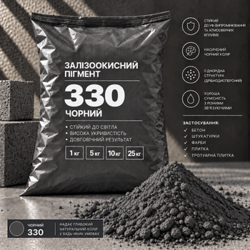 Пигмент железоокисный Tricolor чёрный 330/P.BLACK-11, 10 кг.
