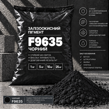 Пигмент железоокисный Tricolor чёрный F9635, 5 кг.