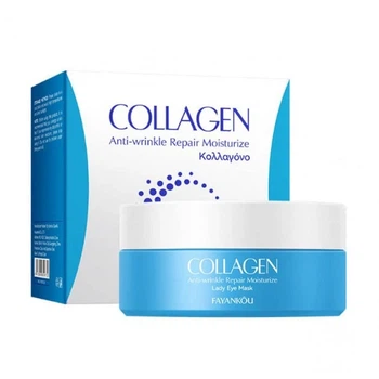 Восстанавливающие патчи против морщин кожи вокруг глаз Fayankou Collagen Anti-wrinkle Repair Moisturize, 60 шт. (6973098899730)